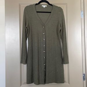 American Eagle waffle knit v neck dress